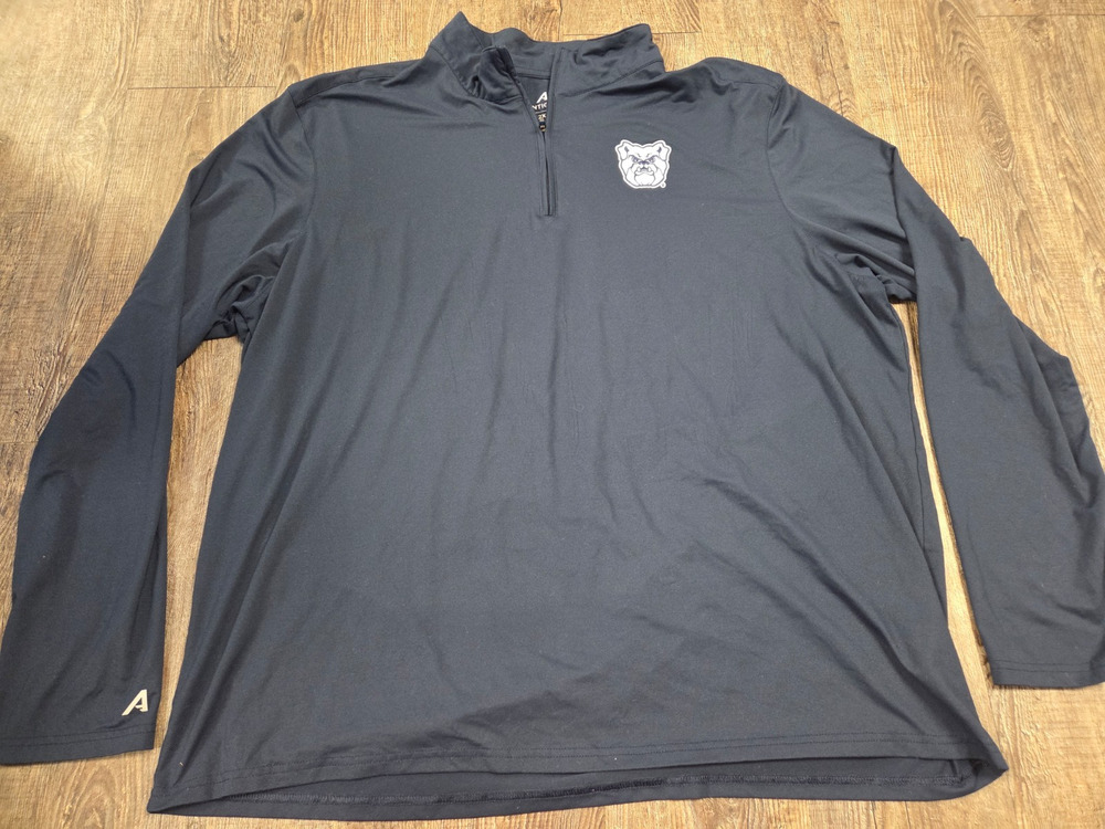 Antigua Butler University Bulldogs Men's Thin Stretch 1/4 Zip Navy Shirt 2XL